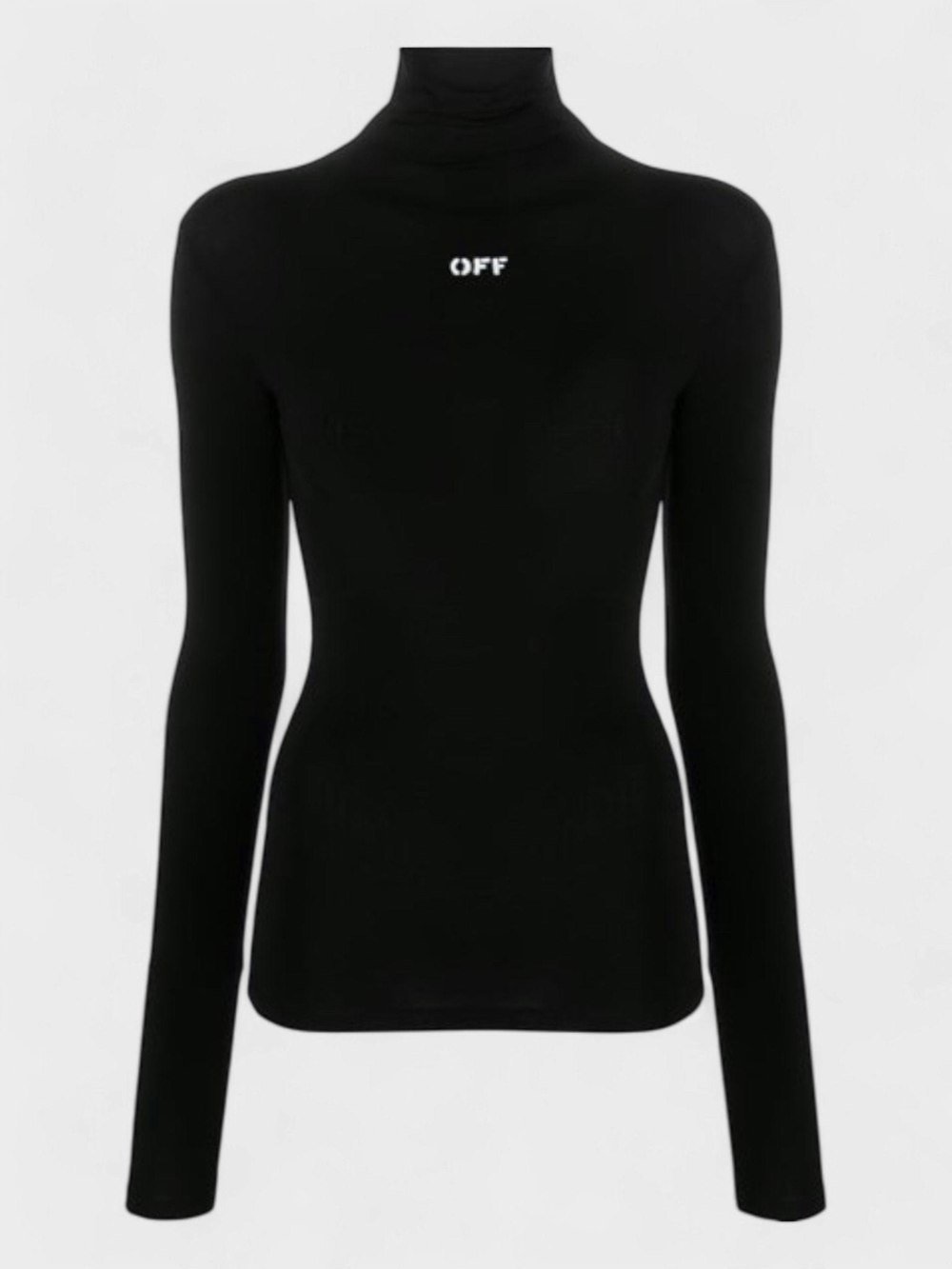 Off - White Off Stamp Skin Long Sleeve Turtleneck Black - Supplied FashionOff White