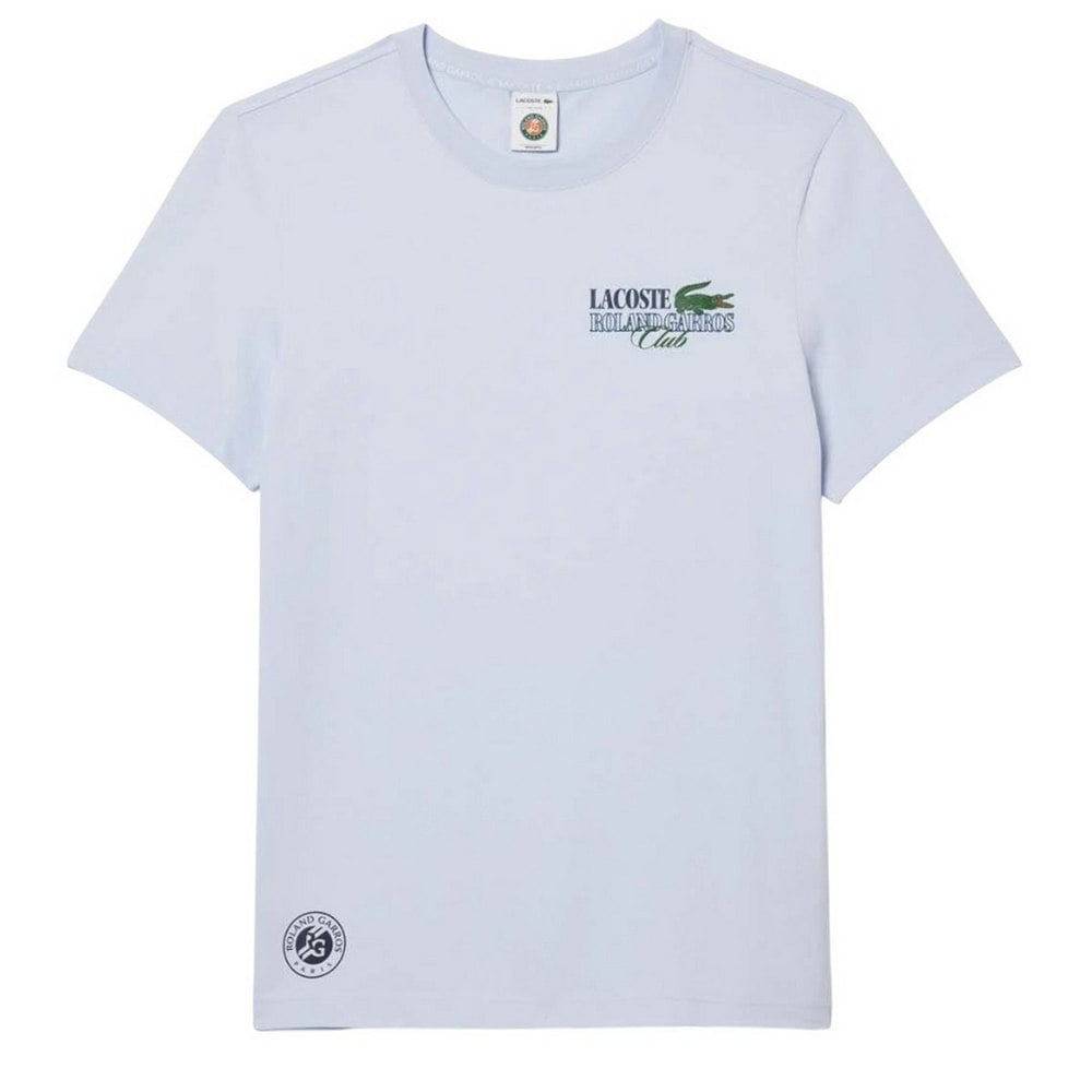 Lacoste Mens Roland Garro Edition Cotton Tennis T-Shirt - Blue