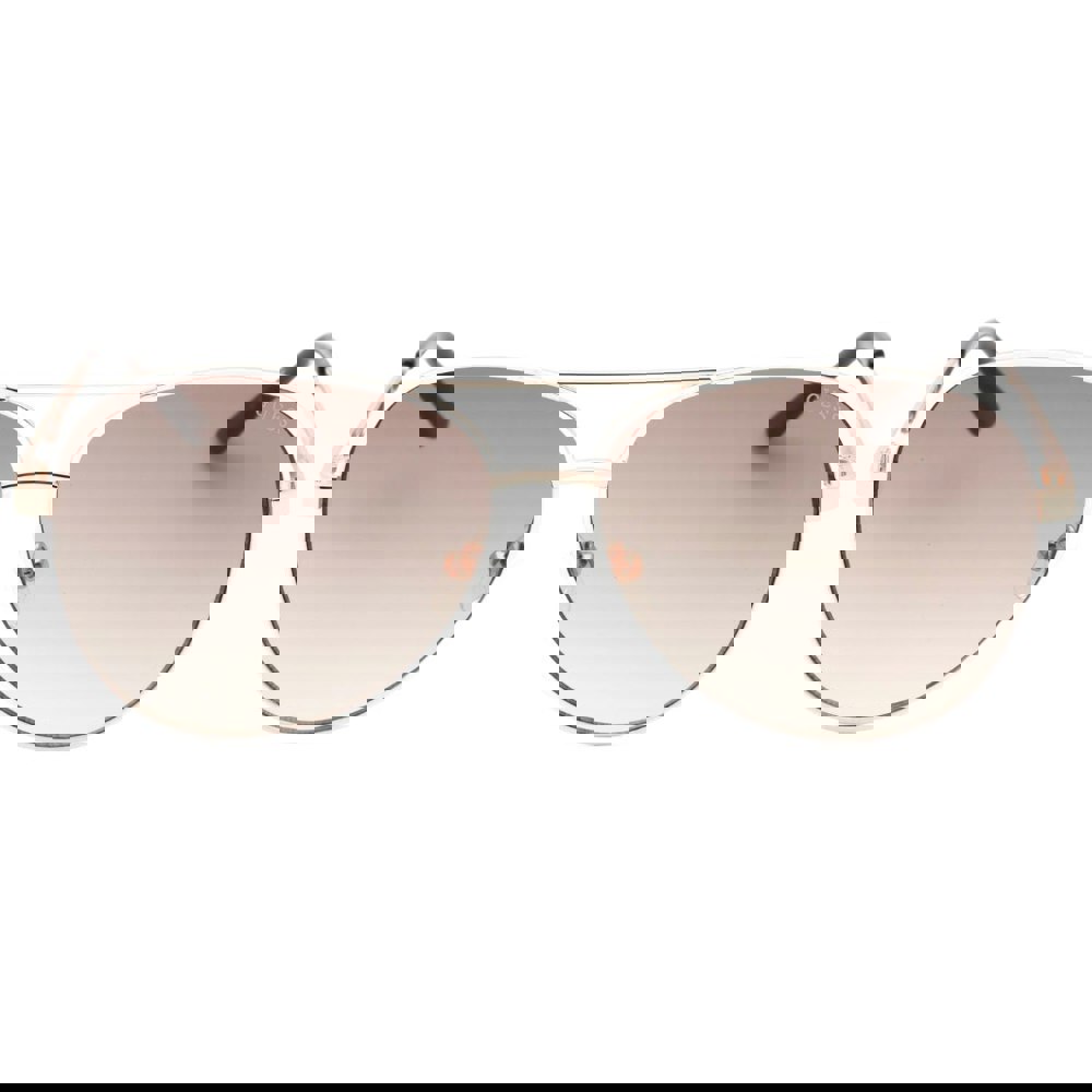 Guess Gradient Brown Lens White Framed Rose Gold Sunglasses