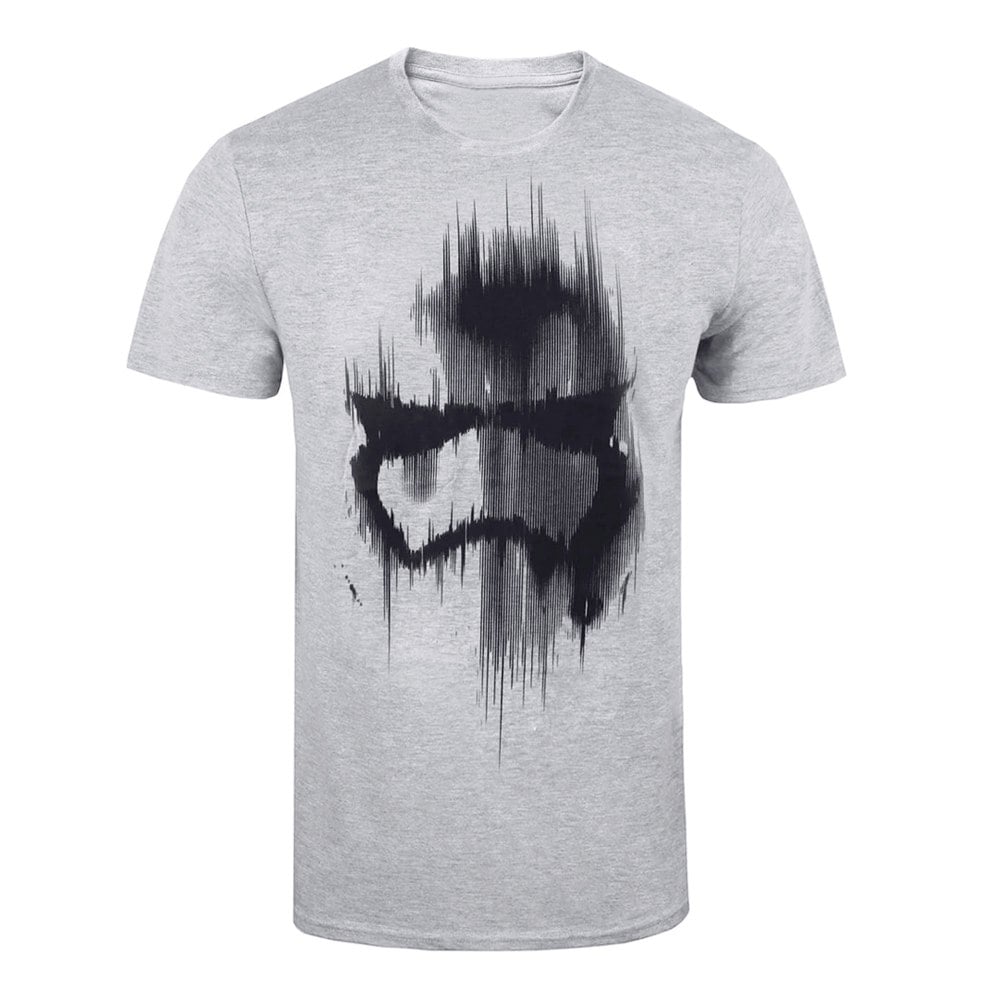Star Wars Mens Trooper Mask T-Shirt - Grey Marl