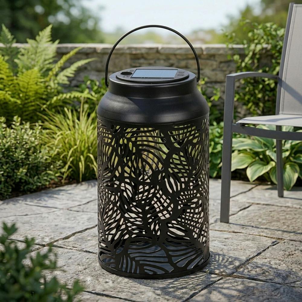 Garden Greatness Solar Metal Garden Lantern Light