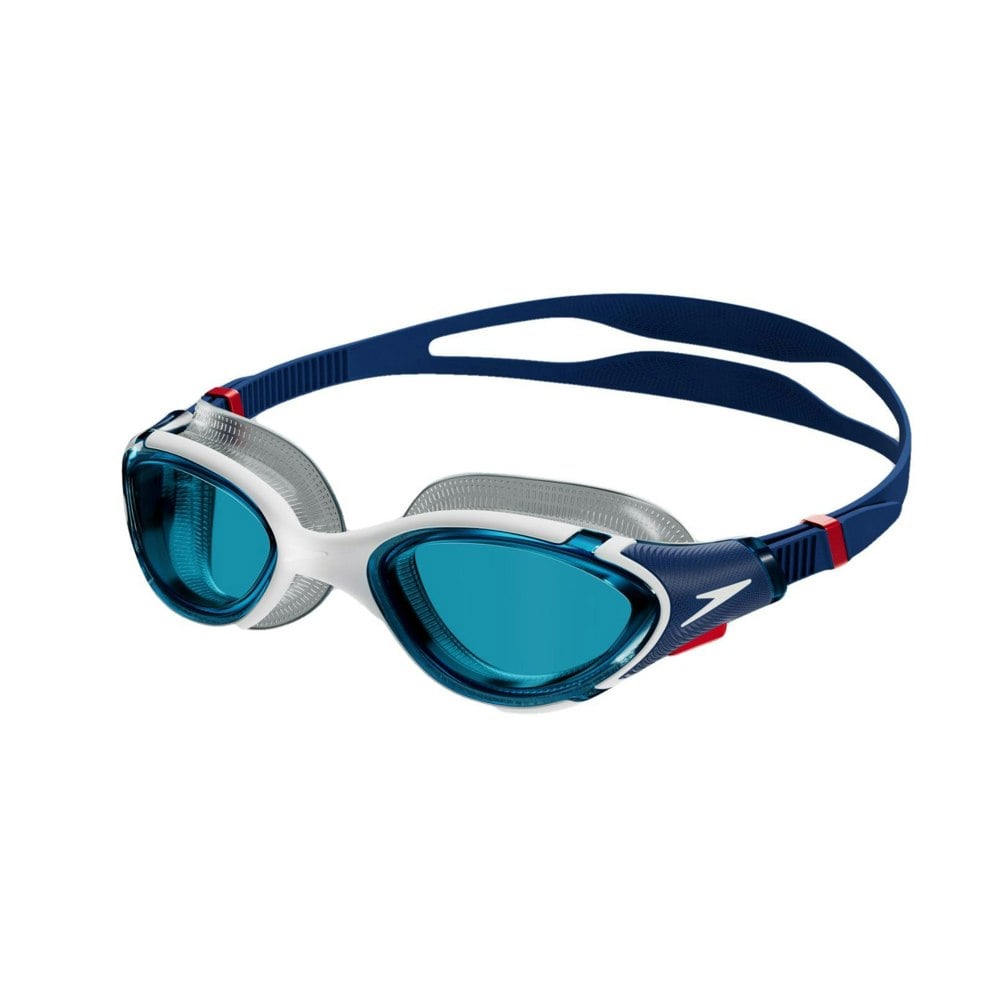 Speedo Mens Biofuse Swimming Goggles - Blue/White/Red