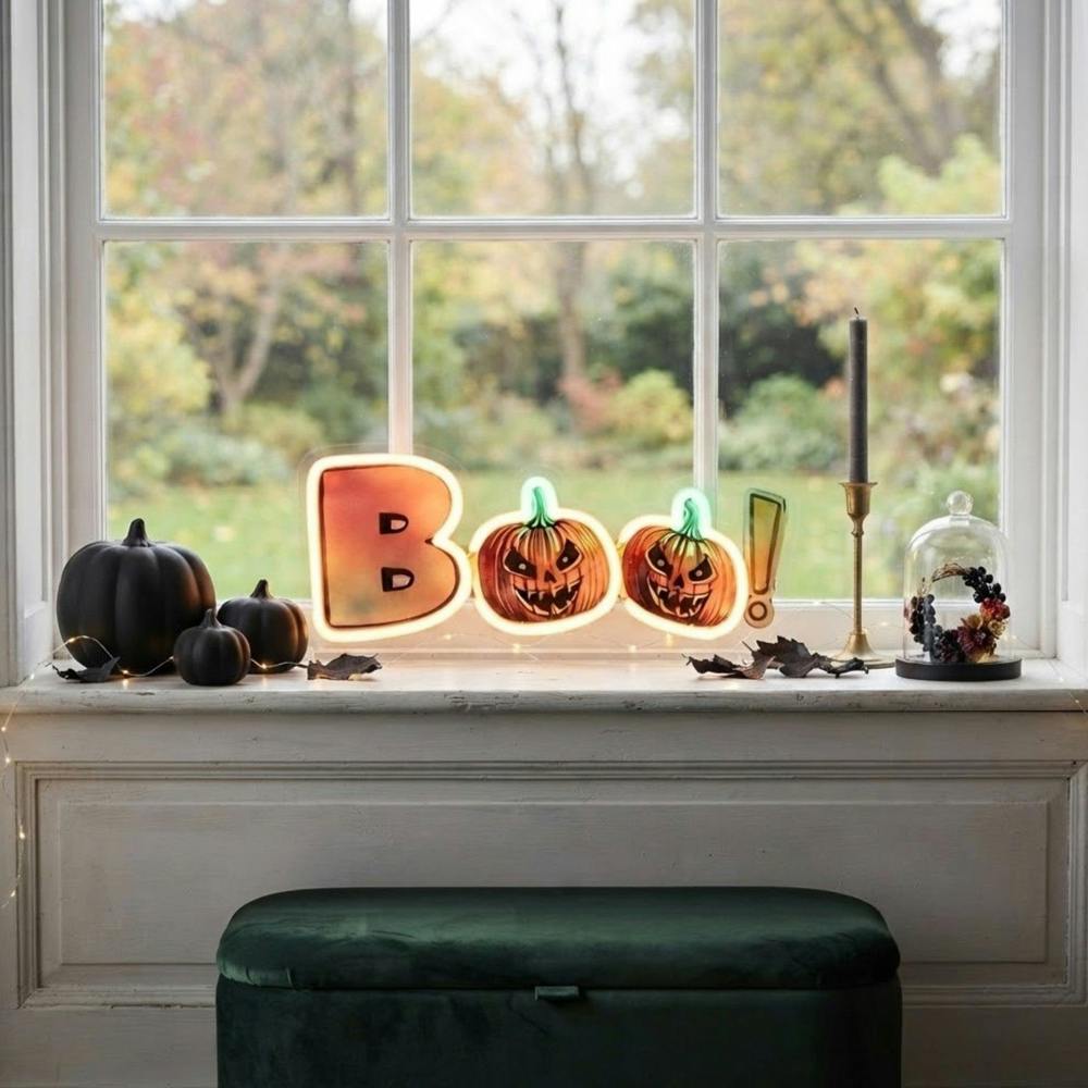Garden Greatness Luminous Boo Acrylic Halloween Light