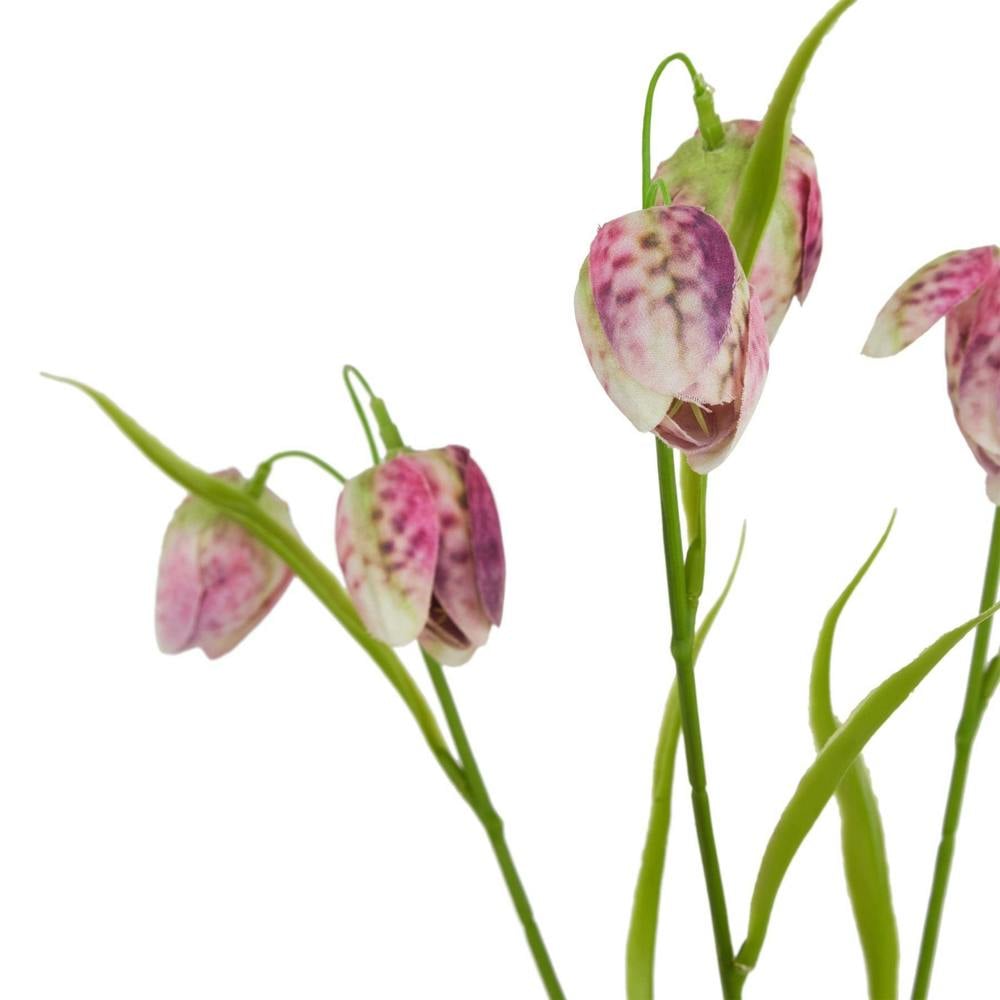 Wyld Haus Set of 3 Artificial Flowers Purple Fritillaria Stem