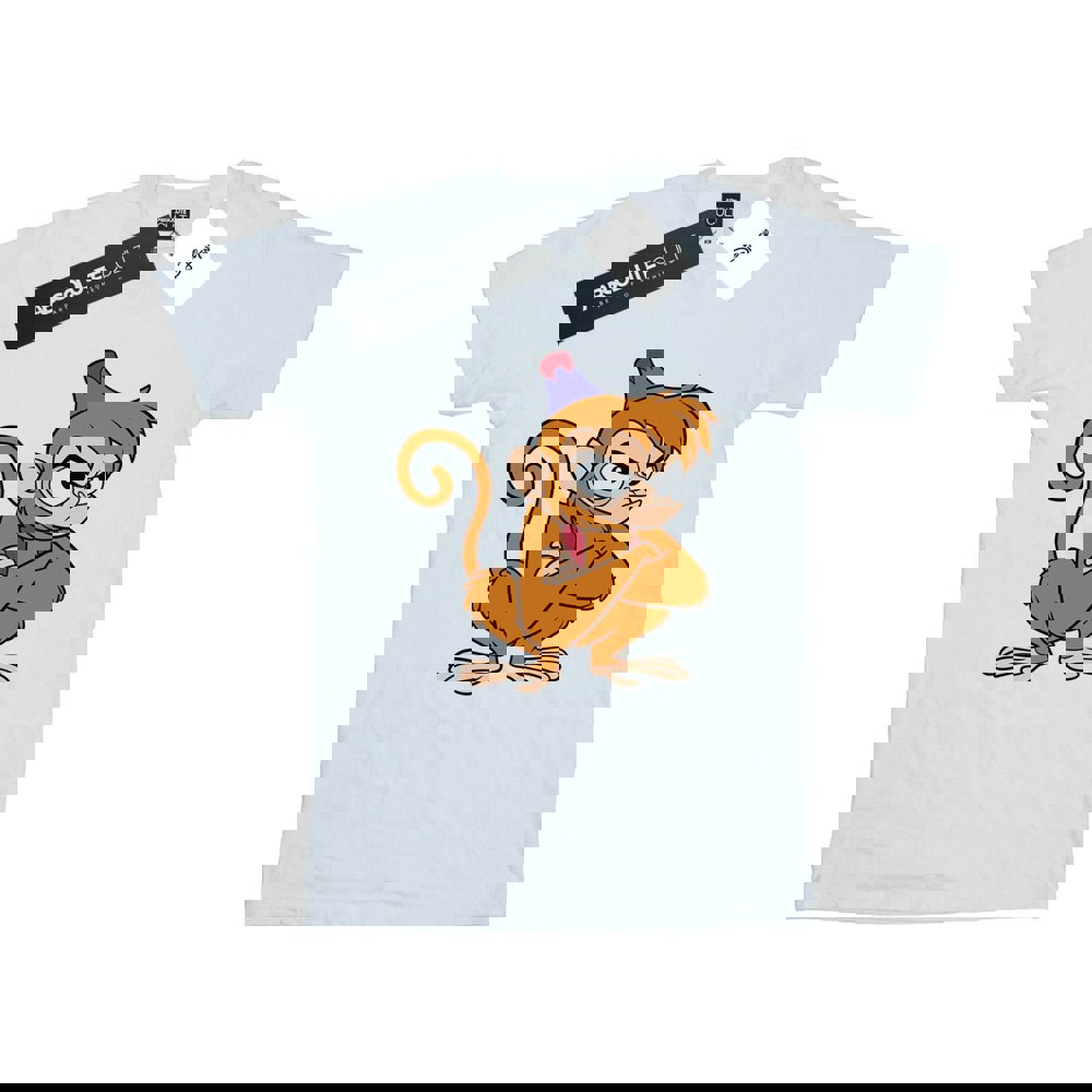 Disney Mens Aladdin Angry Abu T-Shirt - White