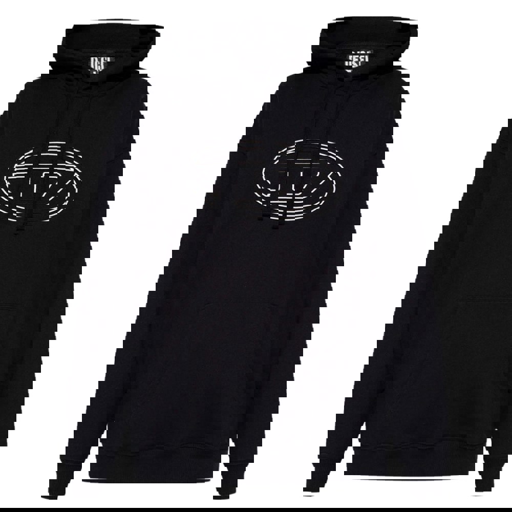 Diesel Iconic Oval D Logo Black Hoodie M