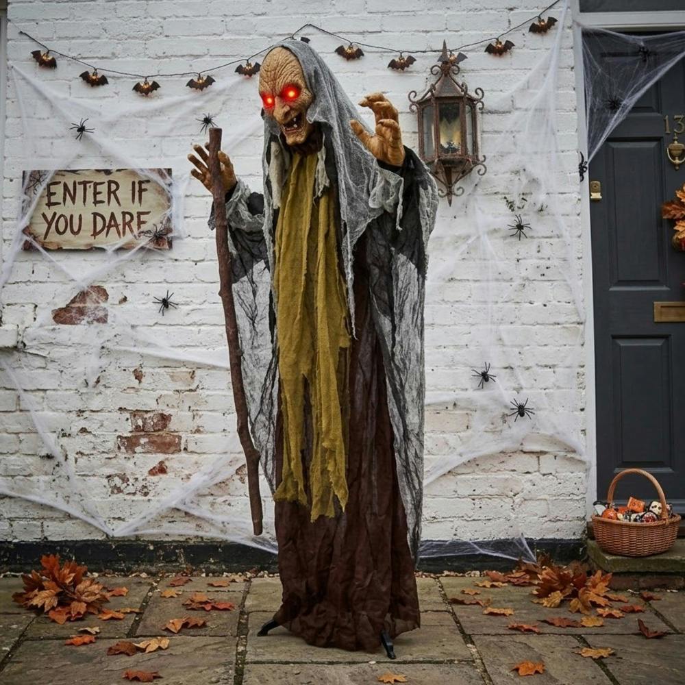 Garden Greatness 5FT Animated Crippled Halloween Witch
