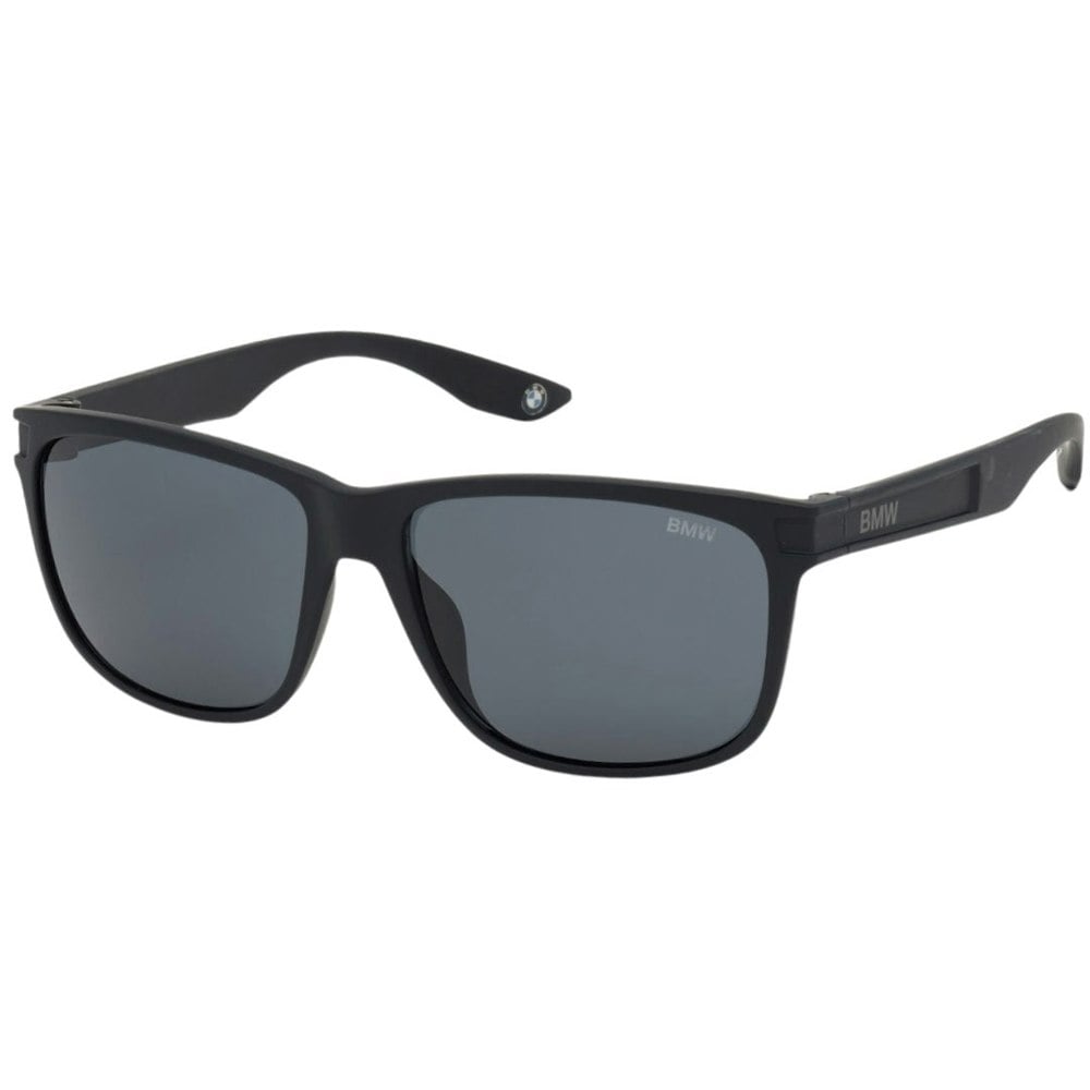 BMW Matte Black Framed Smoke Polarised Lensed Sunglasses