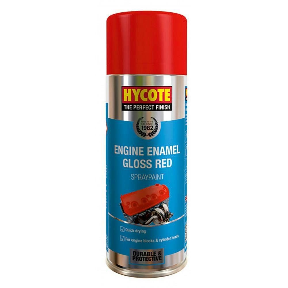 Hycote 2X Hycote Engine Enamel Gloss Red Spray Paint 400ml