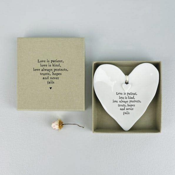 Love is patient, love is Kind" Porcelain Ring Dish