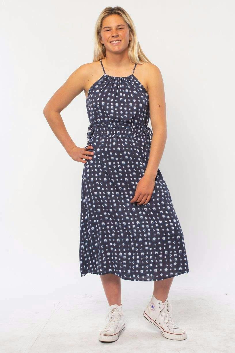 Sisstrevolution Cape Code Wvn Midi Dress - Indigo