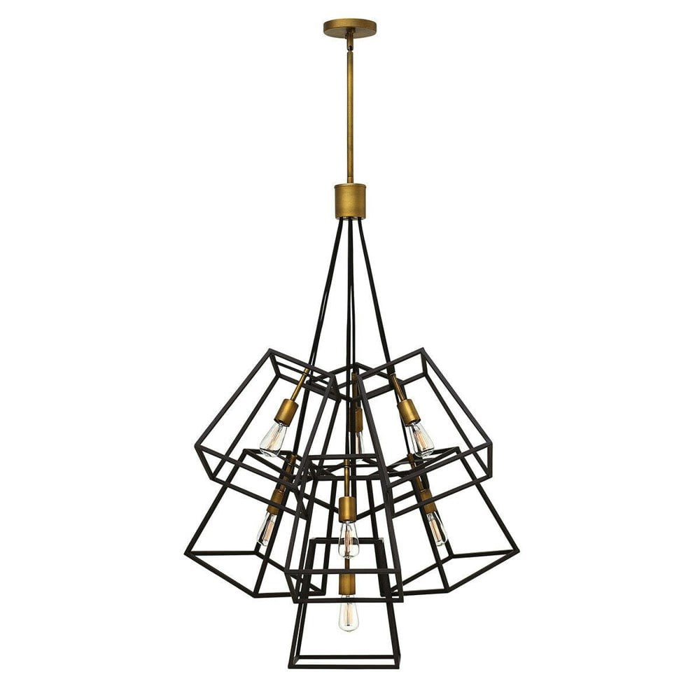 7 Bulb Chandelier Hanging Pendant LIght Bronze LED E27 60W Bulb Loops