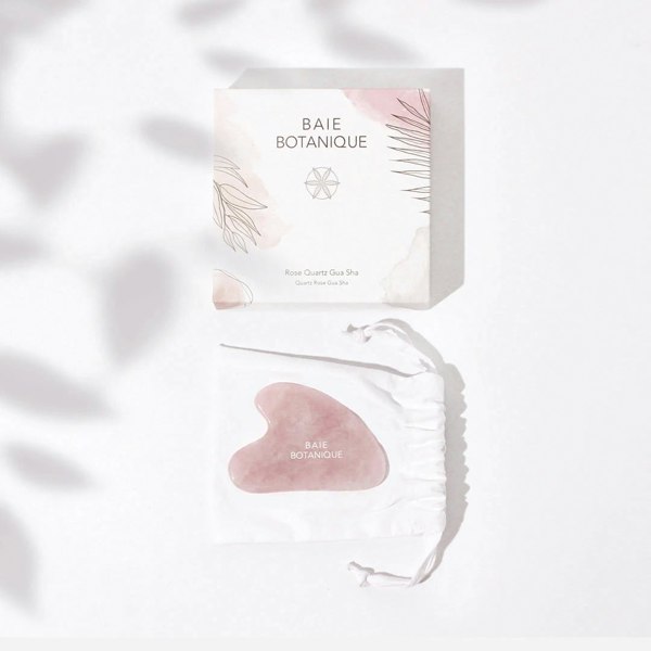 rose quartz gua sha facial tools