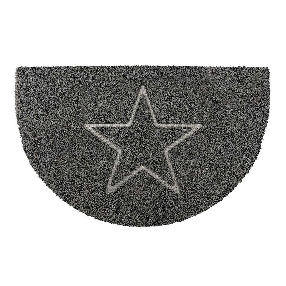 Oseasons Star Half Moon Doormat in Grey