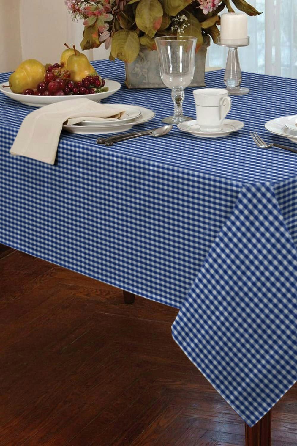 Alan Symonds Gingham Check Table Cloth - Blue