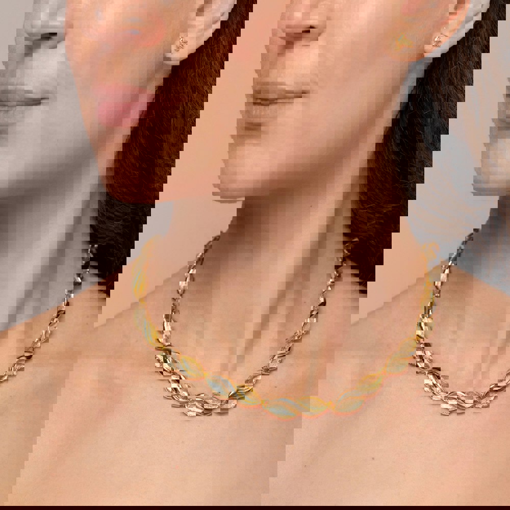 Gold Trip Vintage Textured Statement Collar Necklace