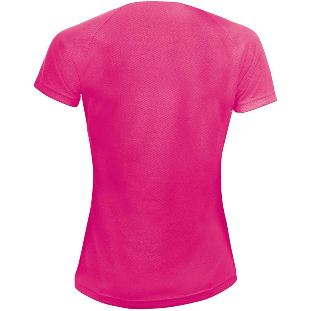 SOLS Womens/Ladies Sporty Short Sleeve T-Shirt - Neon Pink
