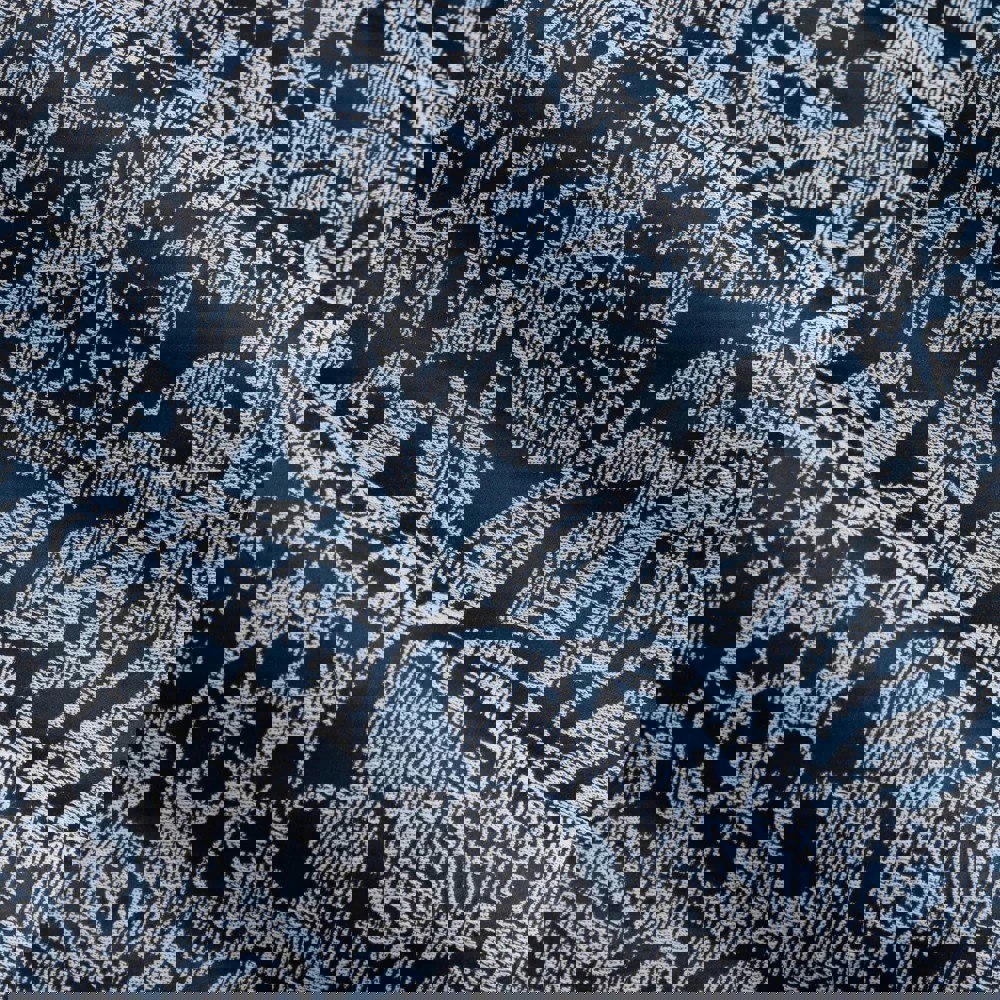 Wylder Bali Jacquard Botanical Eyelet Curtains - Midnight
