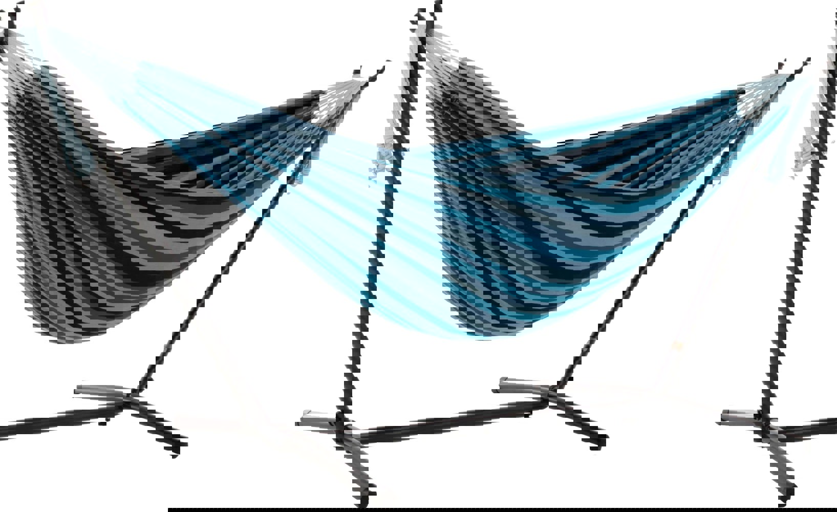 Vivere's Combo - Double Blue Lagoon Hammock with Stand (8ft)