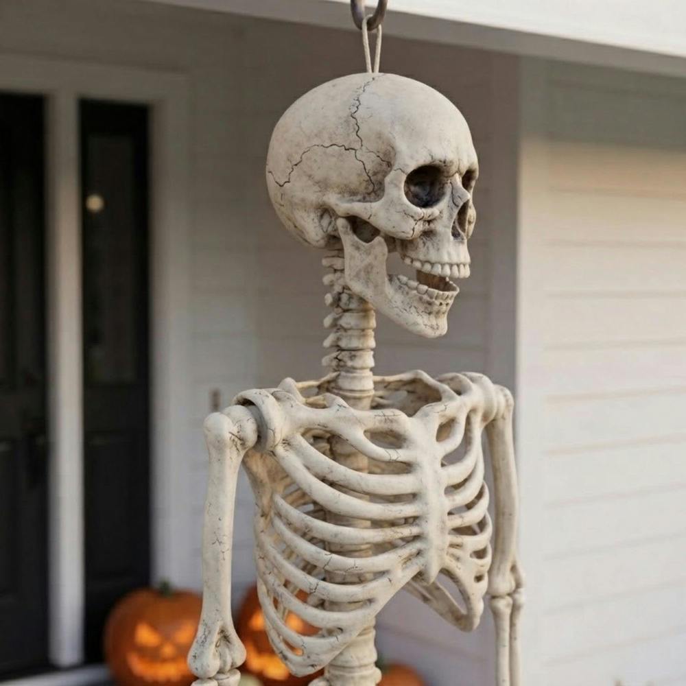Garden Greatness Hanging Posable Halloween Skeleton