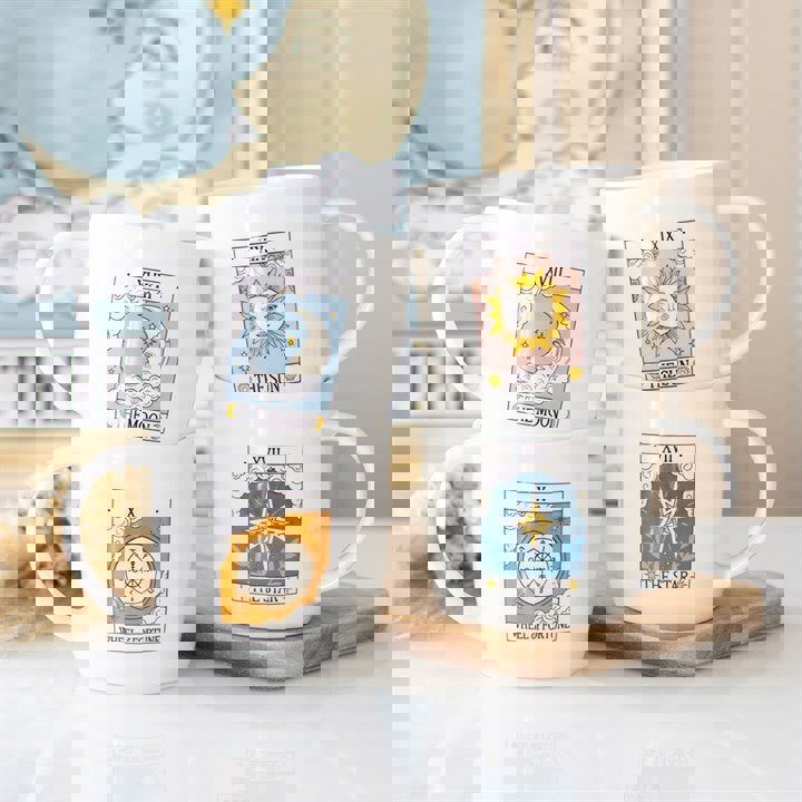 Serano Set of 4 Vintage Tarot Mugs