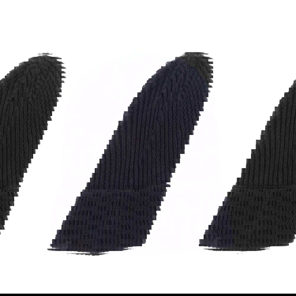 Puma Classic Ribbed Turned Up Cuff Beanie - Navy