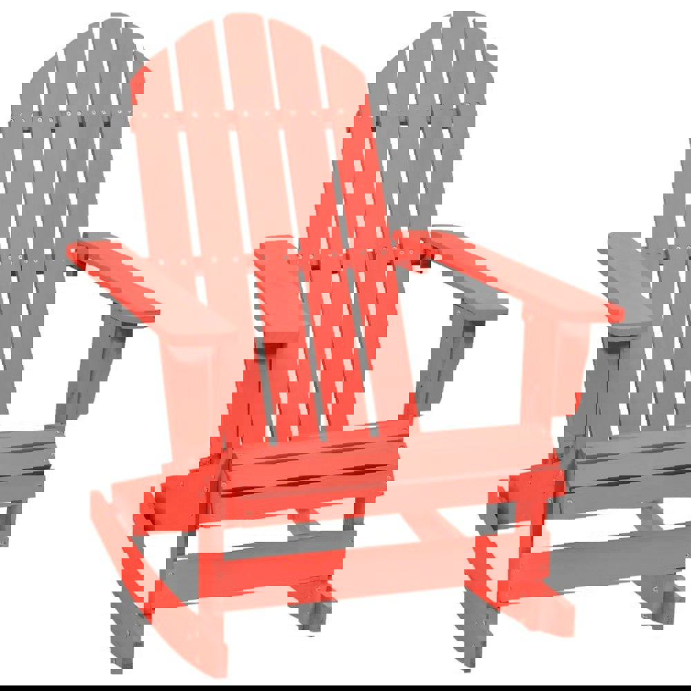 Berkfield Garden Rocking Adirondack Chair Solid Fir Wood Red