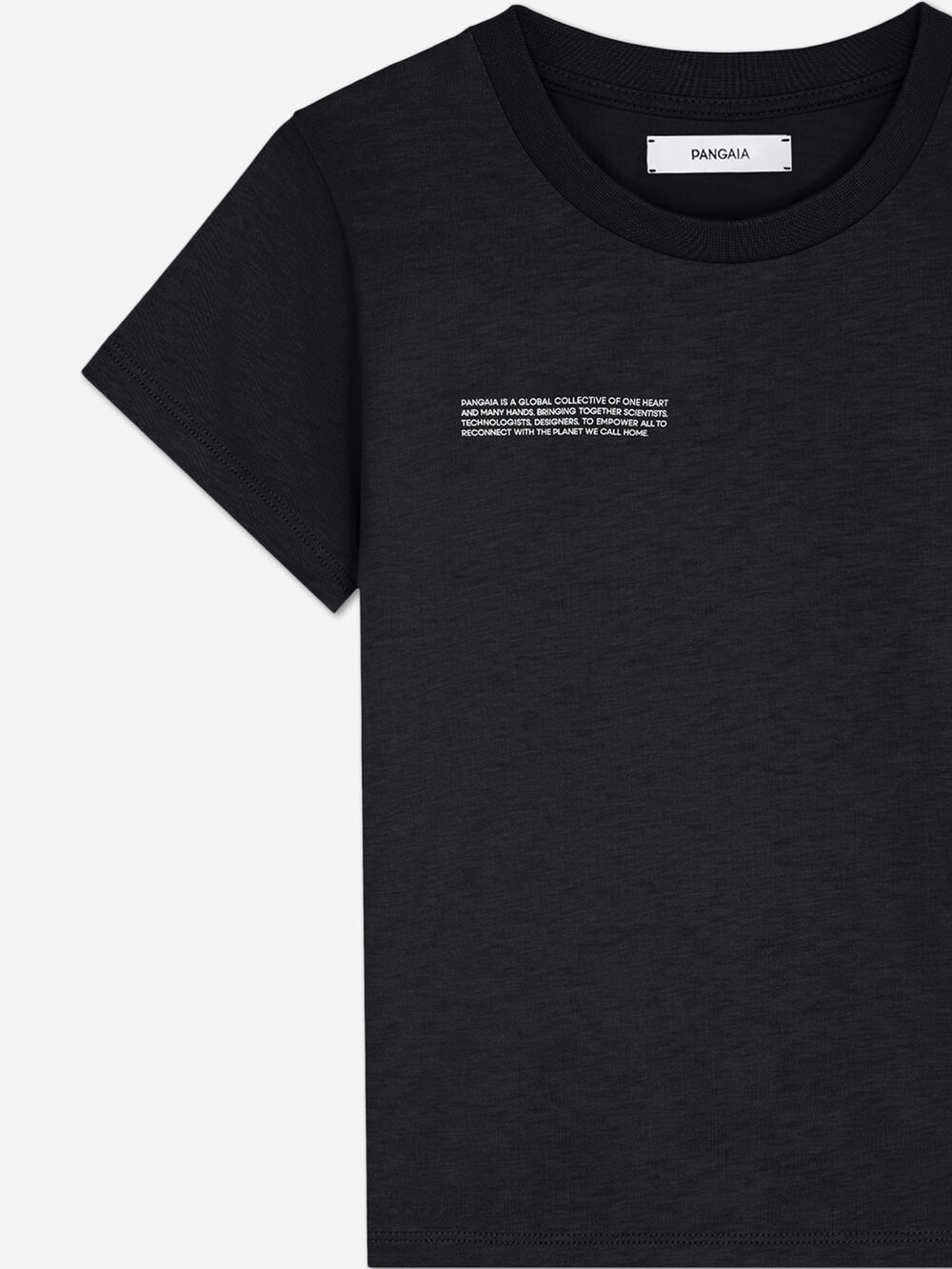 PANGAIA Kids NOOS Midweight T-Shirt in Black
