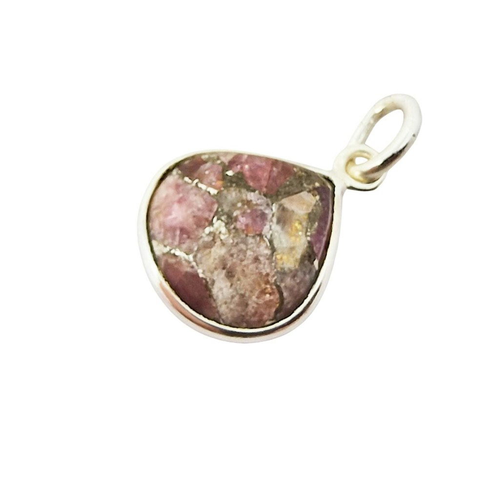 Sterling Silver Pink Tourmaline Pendant Charm