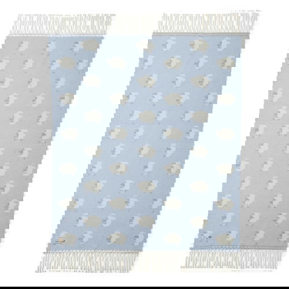 Tweedmill 100% Pure New Merino Wool Baby Blanket/Throw 70cm x 100cm Sheep