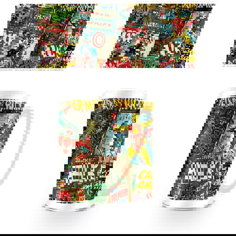 Marvel Retro Comic Cover Mug - Multicoloured
