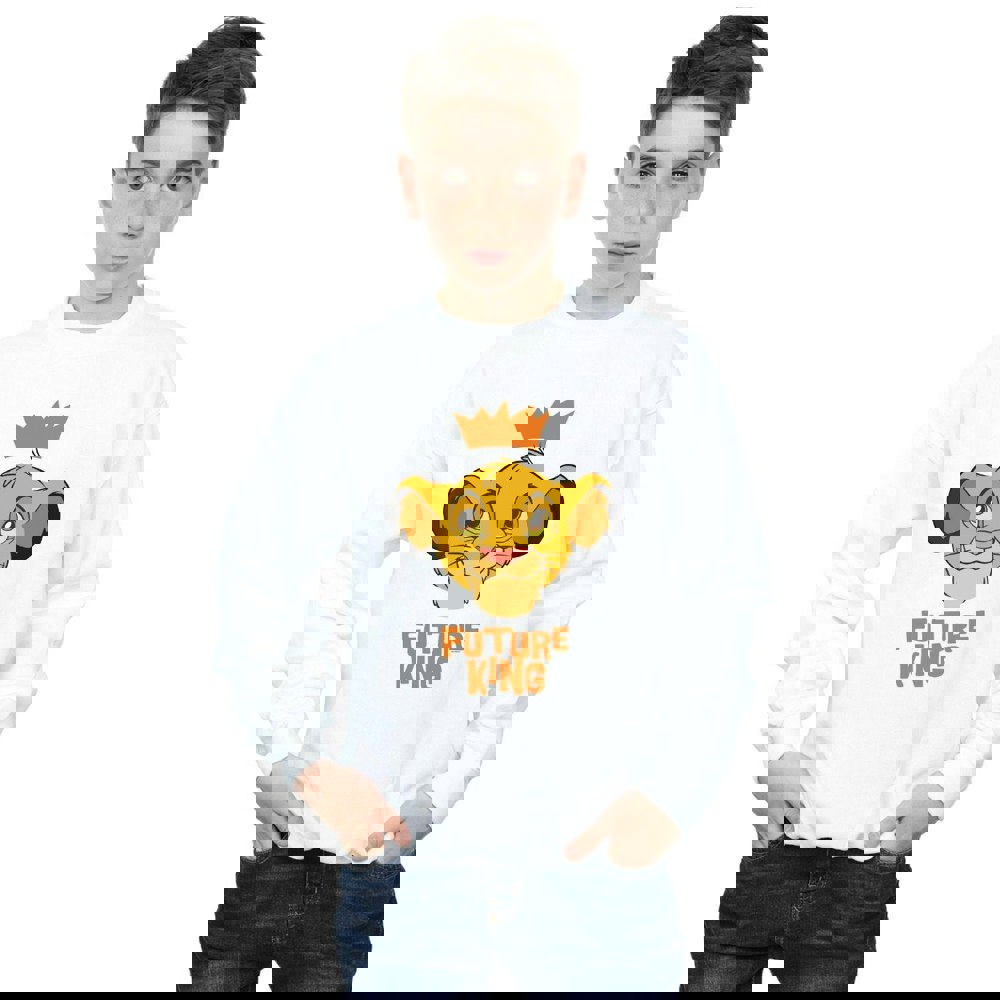 Disney Boys The Lion King Simba Future King Sweatshirt - White