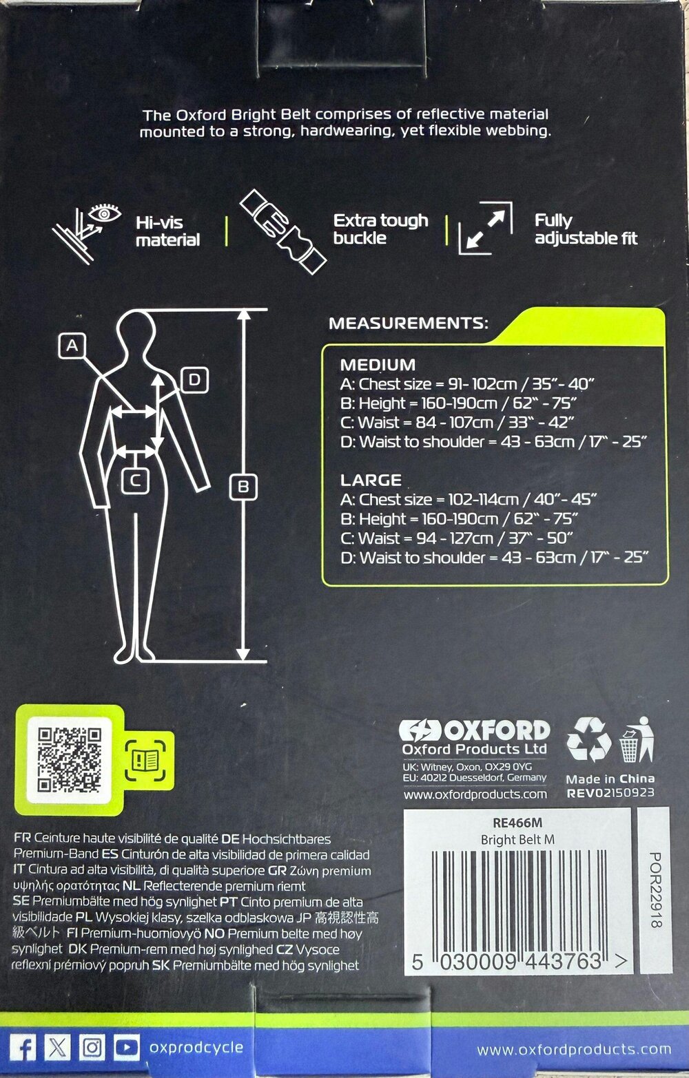 Oxford Bright Belt Medium or Large