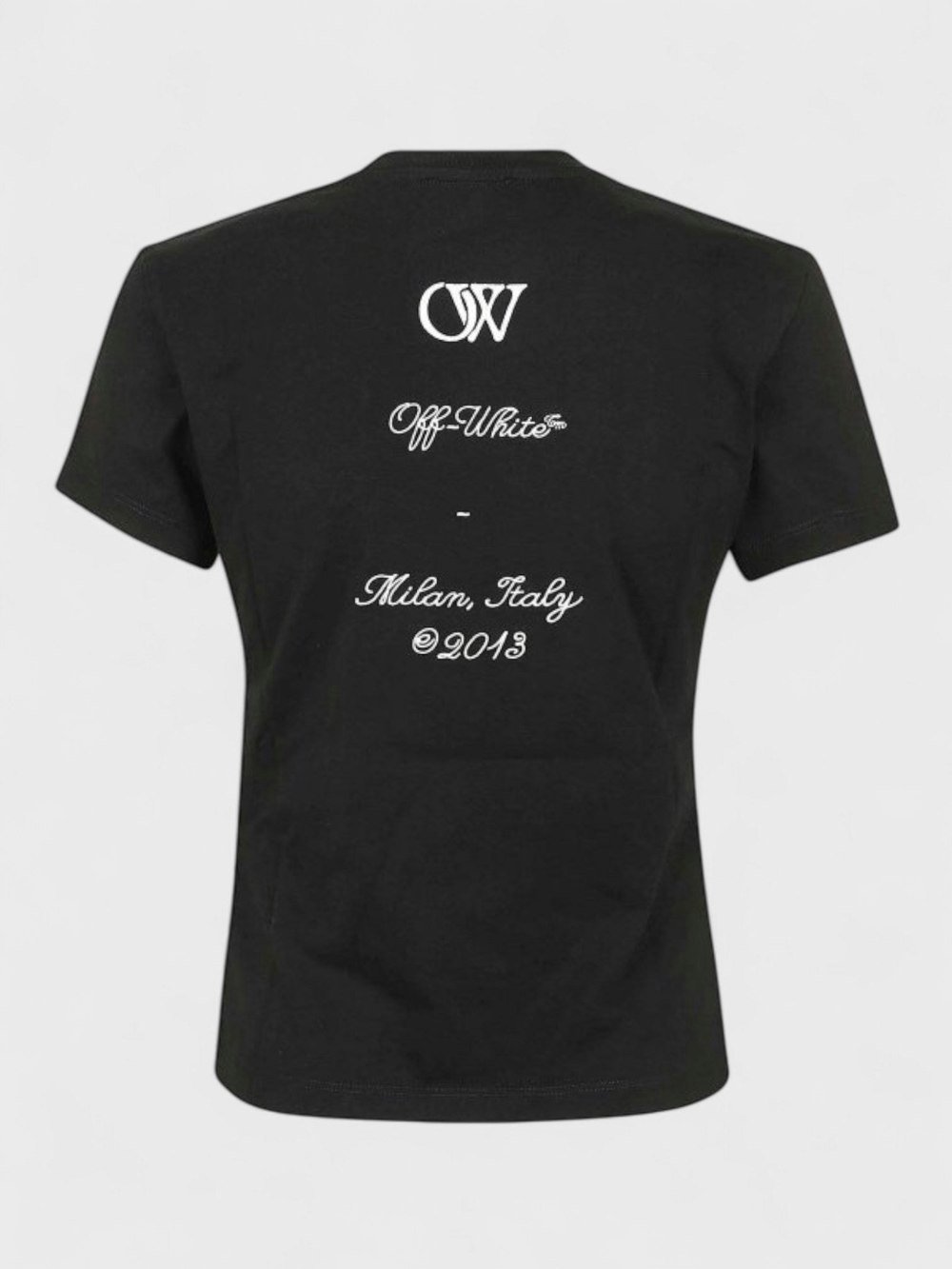 Off - White 23 Logo Embroidered Fitted T Shirt Black - Supplied FashionOff - White