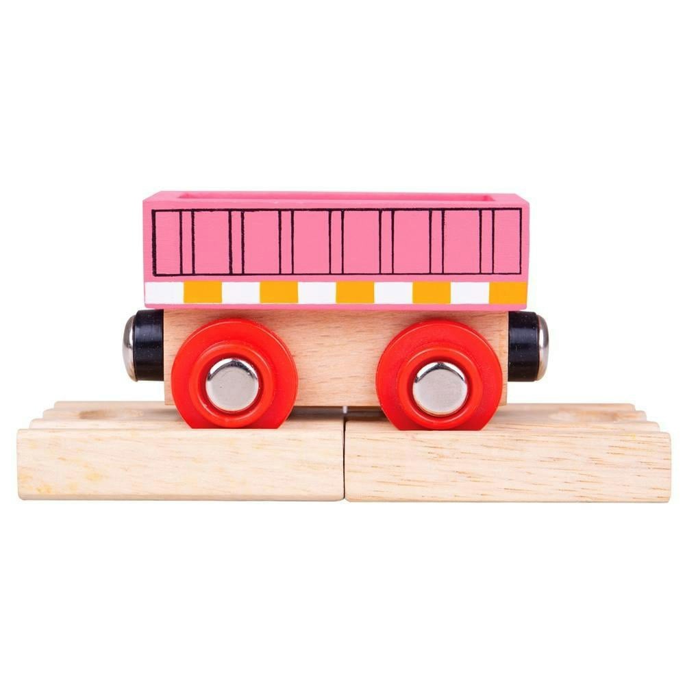 Bigjigs Rail Pink Wagon