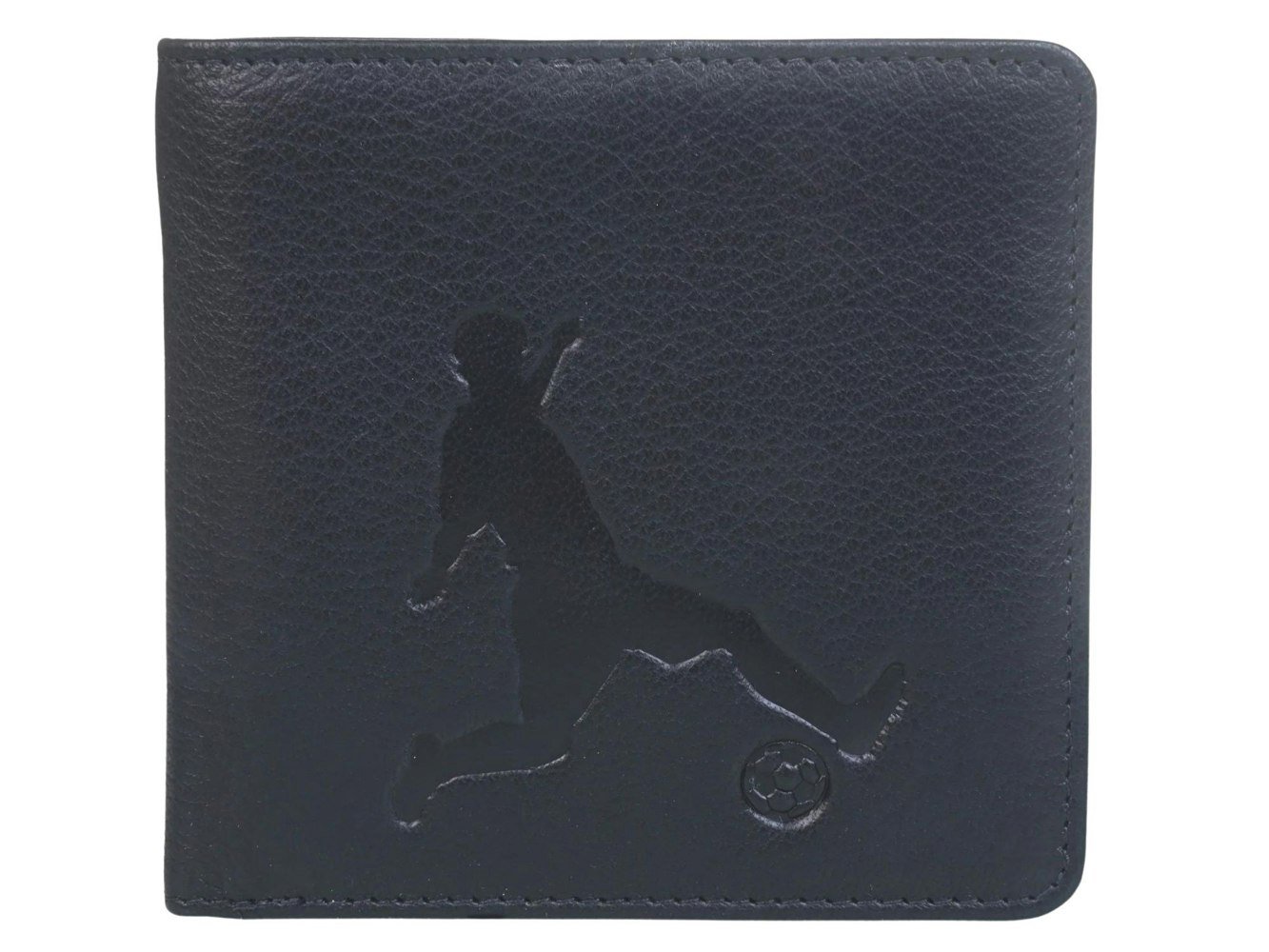 Mala Leather Men's RFID Genuine Leather Slim Wallet – Football Embossed Design
