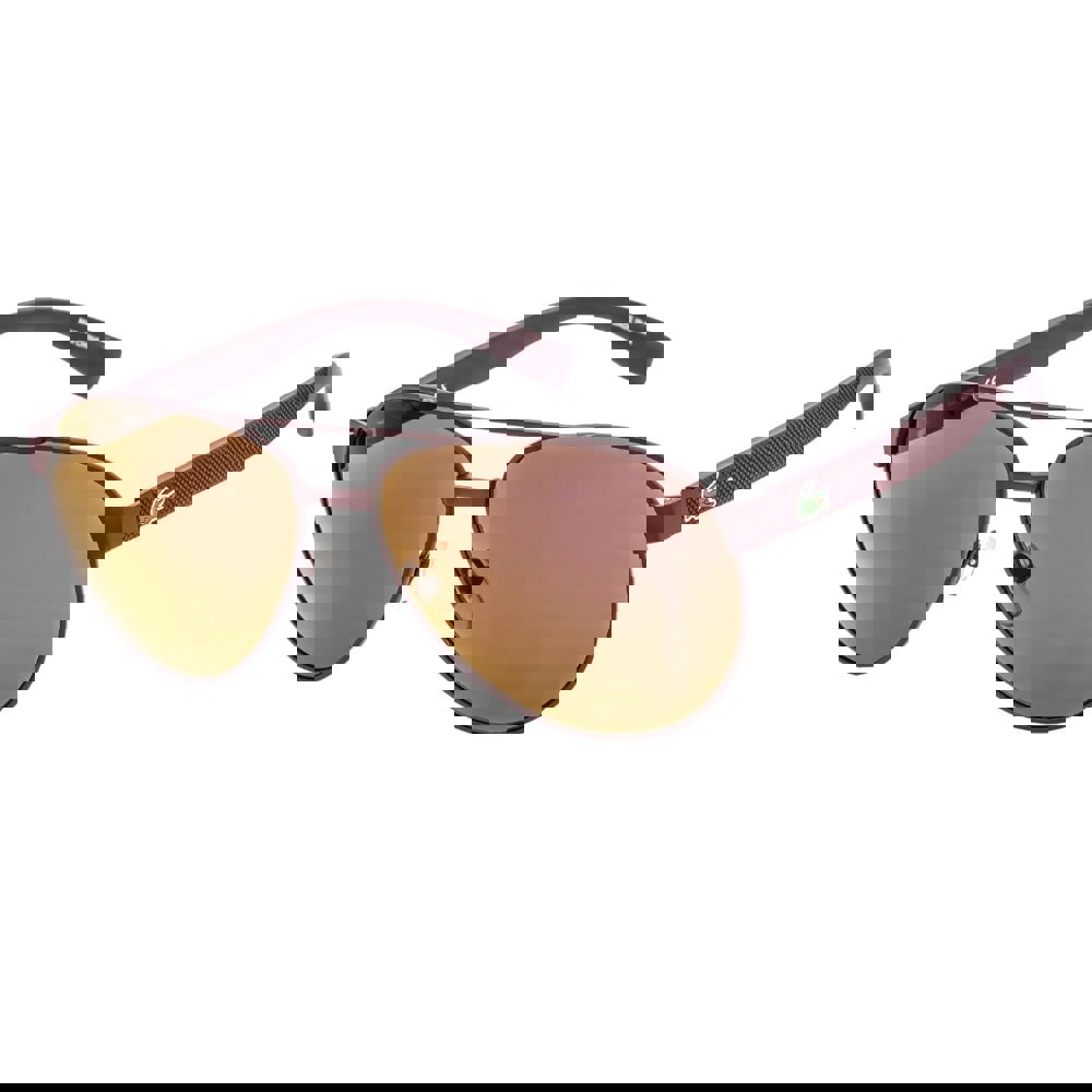 Lacoste L185S 615 Matte Red / Brown Sunglasses One Size