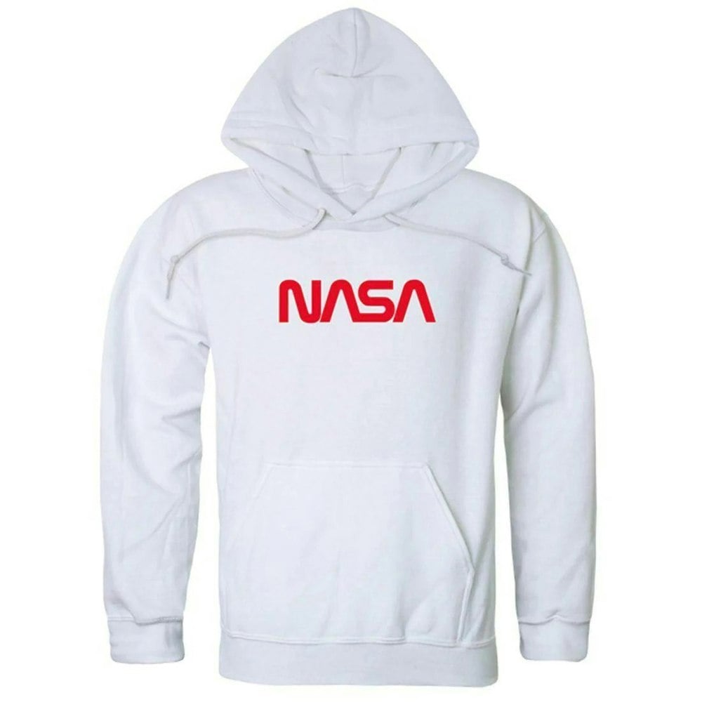 NASA Mens Modern Logo Hoodie - White