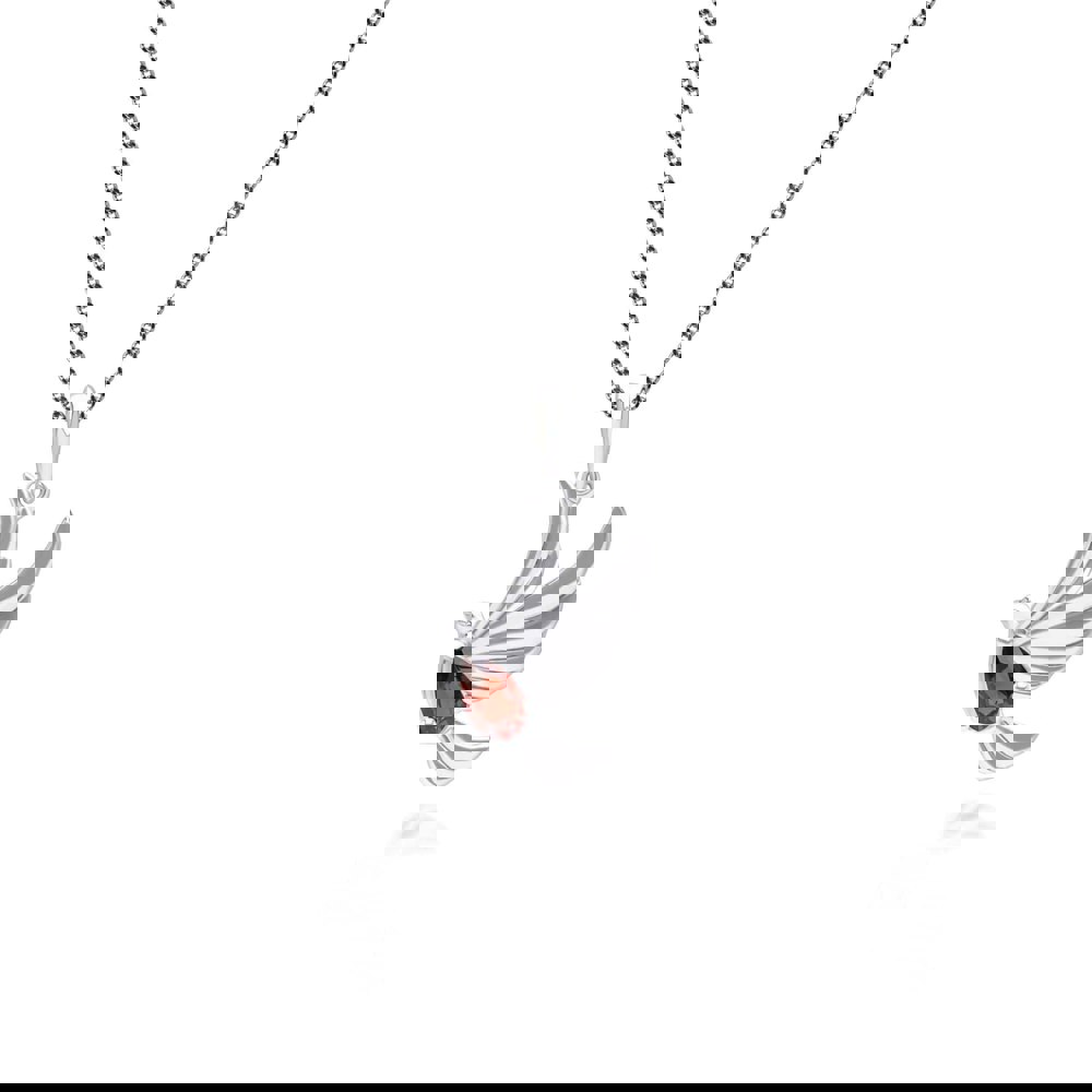 253P340902925 ECFEW™ Creator Garnet Dove Pendant Necklace in Sterling Silver 