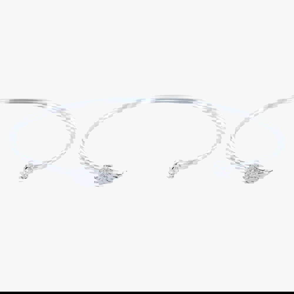 Angel Wing Pavé Cuff Sterling Silver Bracelet - Reeves & Reeves