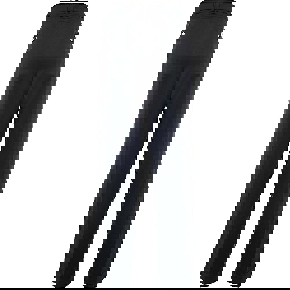 Balmain Mens Straight Tailored Wool Suit Trousers in Black