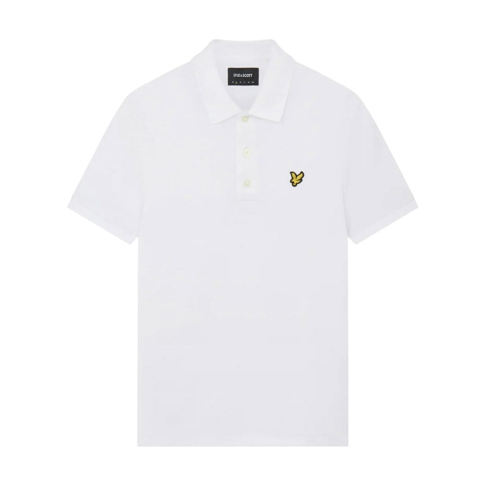 Lyle & Scott Mens Plain Polo Shirt - White