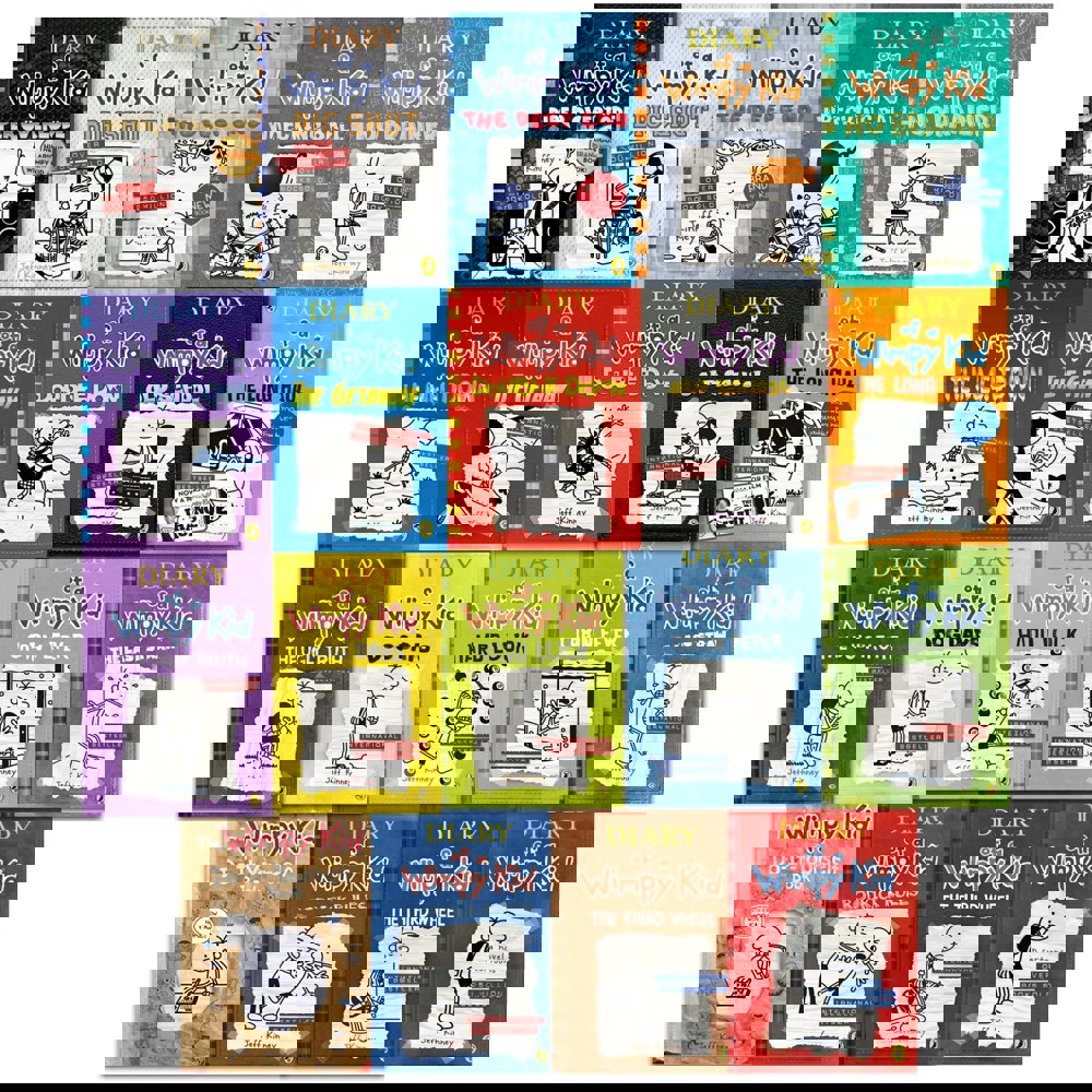 Diary Of A Wimpy Kid Collection 19 Books Set No Brainer, The Deep End, Wrecking Ball & more