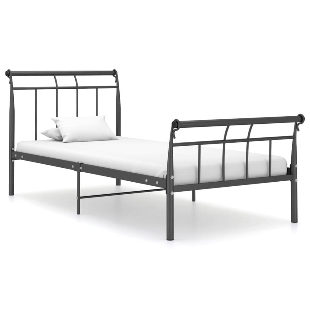 Berkfield Bed Frame Black Metal 100x200 cm