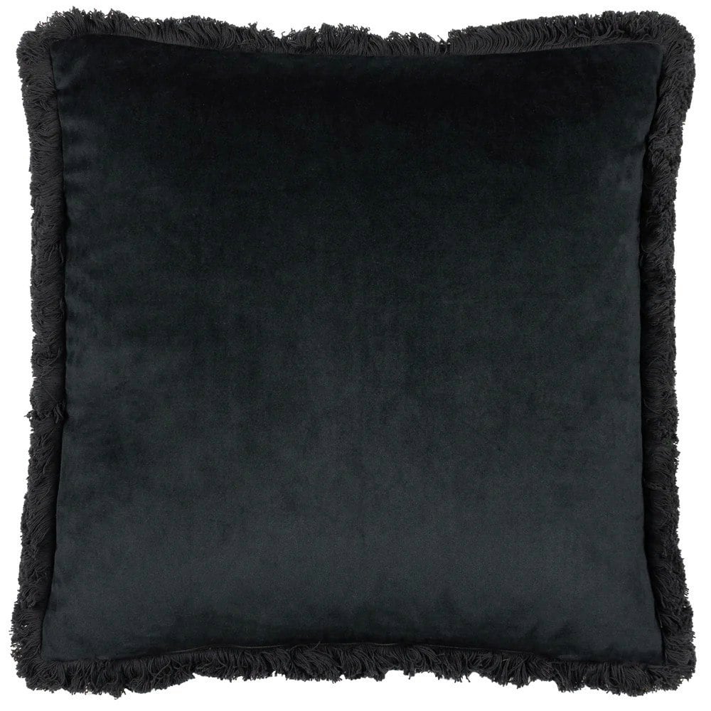 Paoletti Moondusk Fringed Jacquard Square Cushion Cover - Antique Gold