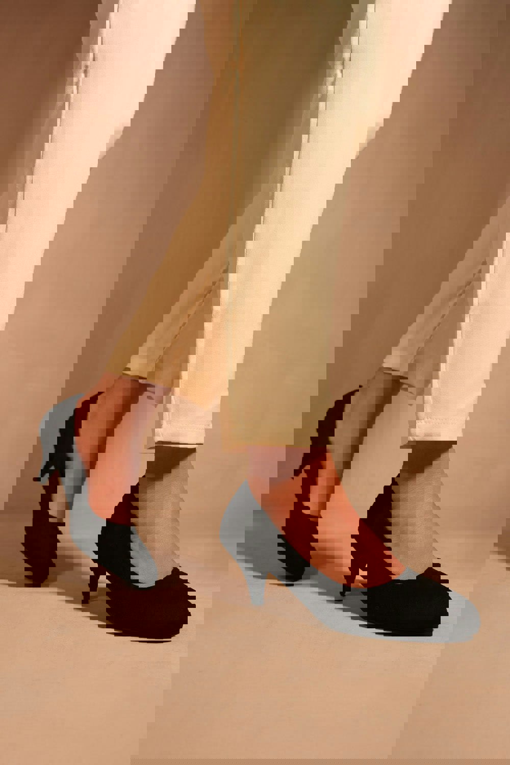 Where's That From Shea Low Heel Court Pump in Black Suede