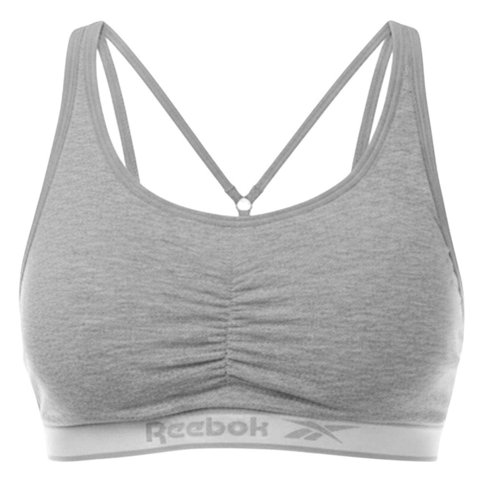 Reebok Womens/Ladies Logo Sports Bra - Grey - 