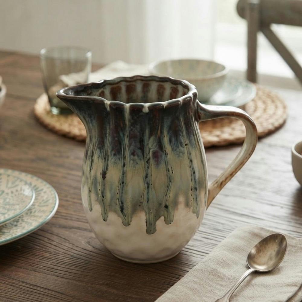 Garden Greatness Distinctive Reactive Glaze Display Jug