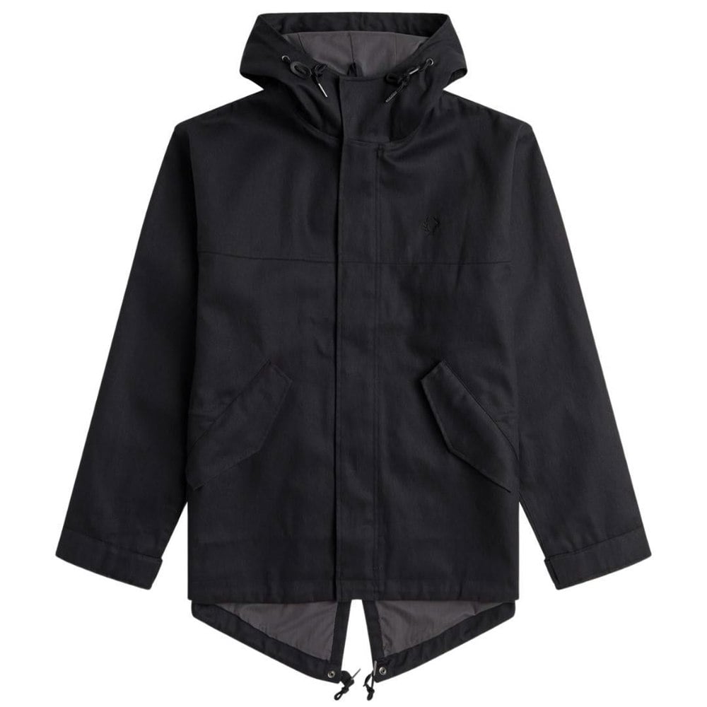Fred Perry Heavy Twill Black Parka Jacket