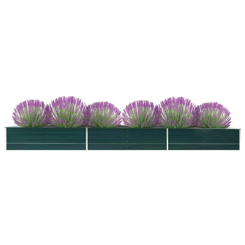 Berkfield Garden Raised Bed Galvanised Steel 480x80x45 cm Green